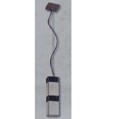 IM2 LAMPARA COLGANTE CUBO VIDRIO NEGRO/BLANCO 9978-9 E27 1L