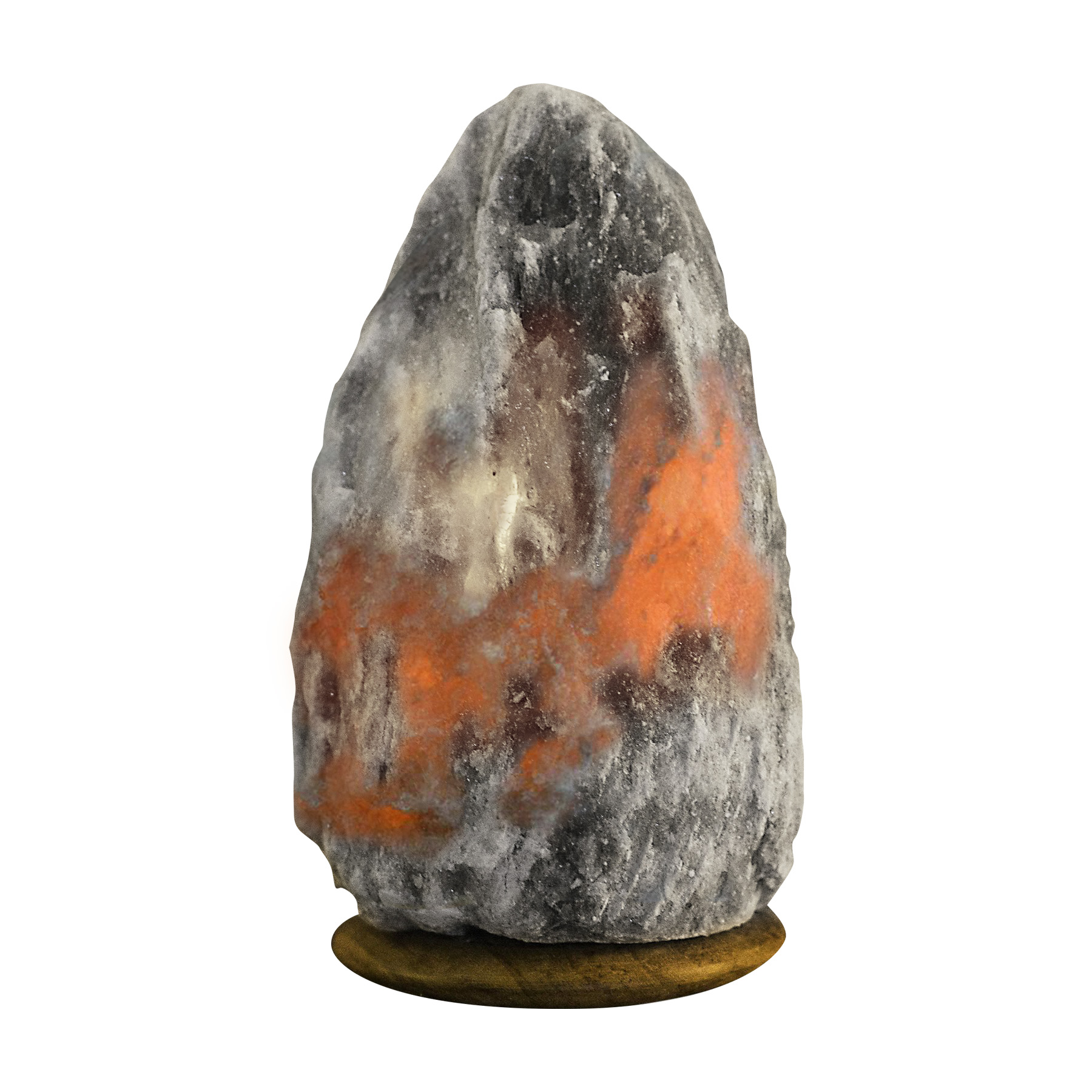 Lampara sal metal 2,16 kgs. sal de roca del Himalaya natural 12x12x18.5  Signes