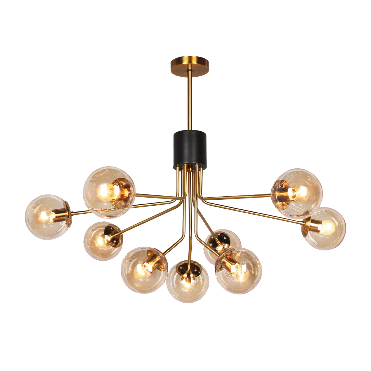 TLD LAMPARA COLGANTE 11012822 GLOBOS AMBAR 9L E-27