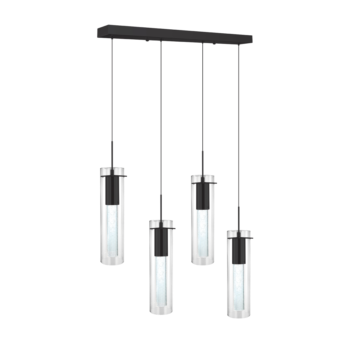 TLD LAMPARA COLGANTE LINEAL CILINDRO BURBUJAS 11012707 NEGRA