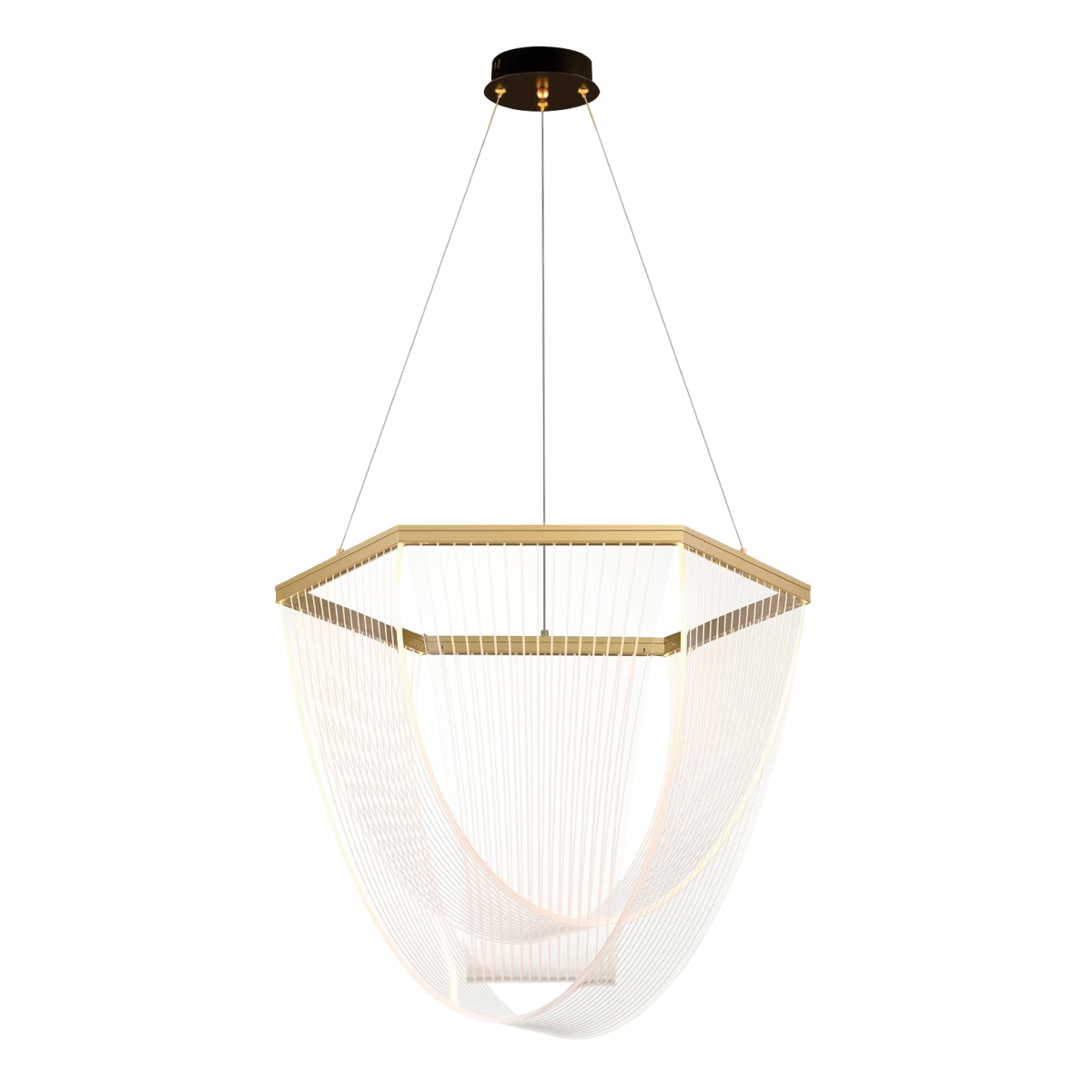 TLD LAMPARA COLGANTE LED T/CANASTA 11012898 NEGRA/DORADA