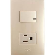 EAGLE T&J ARMADA TOMA Y APAGADOR CHAMPAGNE 8006SCH 16AMP 110V