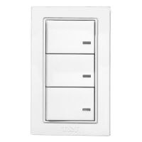 EAGLE T&J DECO APAGADOR TRIPLE VIAS 8205W BLANCO TECLA GRANDE ( C/PLACA )