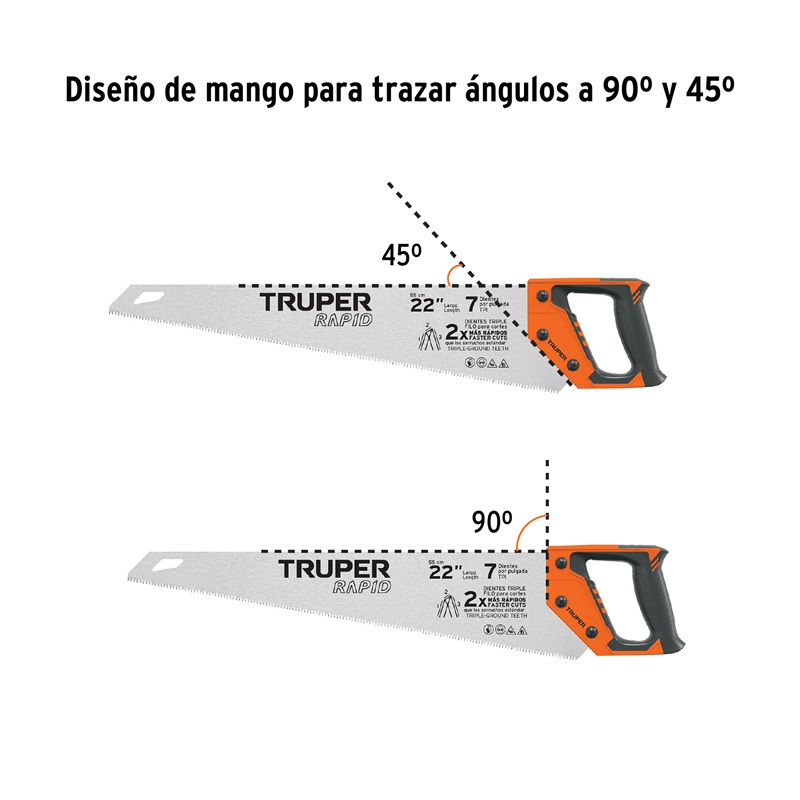 TRUPER SERRUCHO 22 TRIPLE FILO STR-22 (101870)