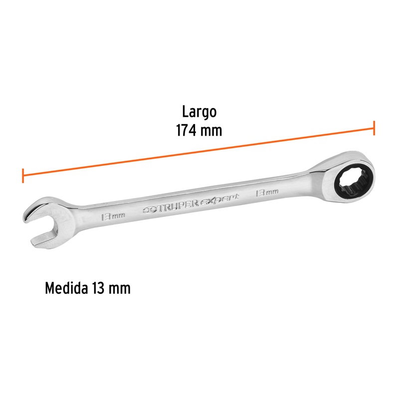 TRUPER LLAVE COROFIJA 13MM C/RATCHET LL-2013MX (15745)