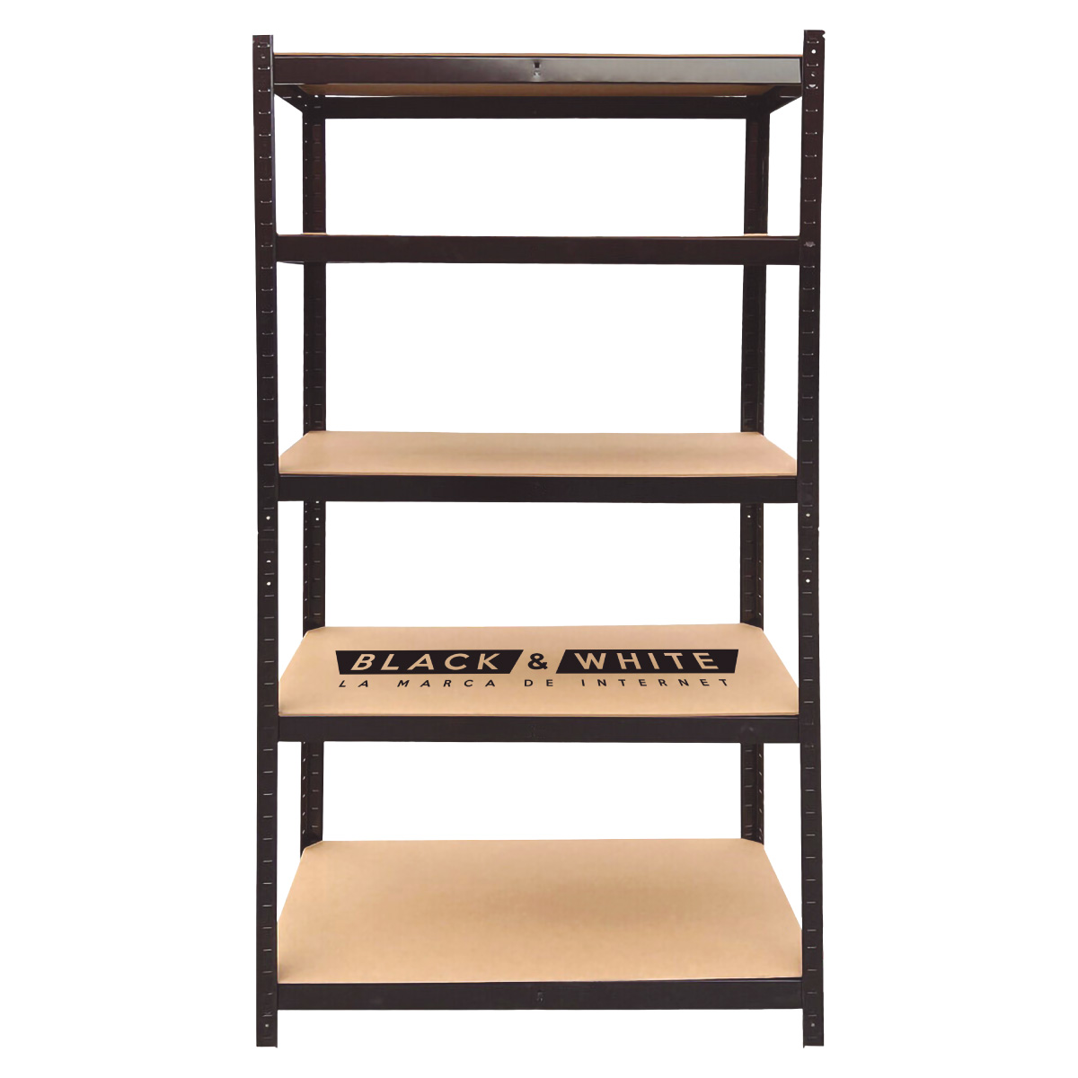 BLACK AND WHITE ESTANTE NEGRO (5 NIVELES)  (BWES175N)