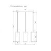 IM1 LAMPARA COLGANTE LINEAL BASE NEGRA VIDRIO COBRE  21114E-CO 3L E27 - Imagen 2