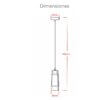 IM1 LAMPARA COLGANTE 26775B-WH  VASO BLANCO C/RELILLA NEGRA 1L E27 - Imagen 2