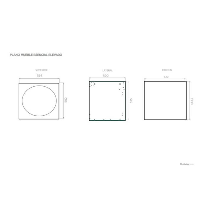 CORONA MUEBLE CASCADE C/LAVAMANOS 19.02021.020 55*55.4*51.5cms - Imagen 2